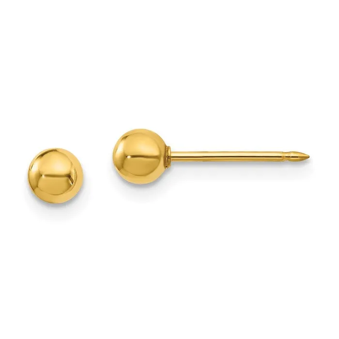 Inverness 18k 4mm Ball Post Earrings Jewelry Earrings