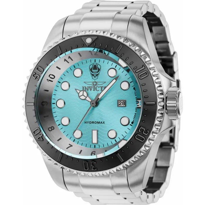 Invicta Bracelets Invicta Mens Quartz Watch Hydromax Cyan and Silver Tone Dial SS Bracelet 37593 Invicta Bracelets Invicta Mens Quartz Watch Hydromax Cyan and Silver Tone Dial SS Bracelet 37593