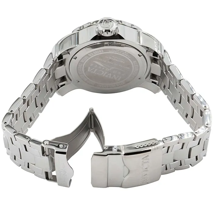 Invicta Bracelets Invicta Mens Quartz Watch Pro Diver Date Black Dial Silver Steel Bracelet 39083