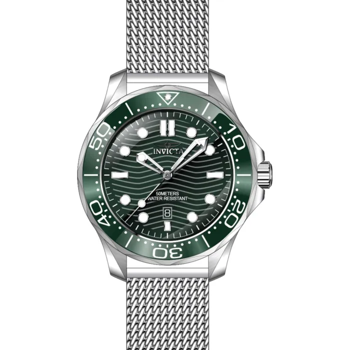 Invicta Bracelets Invicta Mens Quartz Watch Pro Diver Green Dial Silver Tone Mesh Bracelet 45980 Invicta Bracelets Invicta Mens Quartz Watch Pro Diver Green Dial Silver Tone Mesh Bracelet 45980