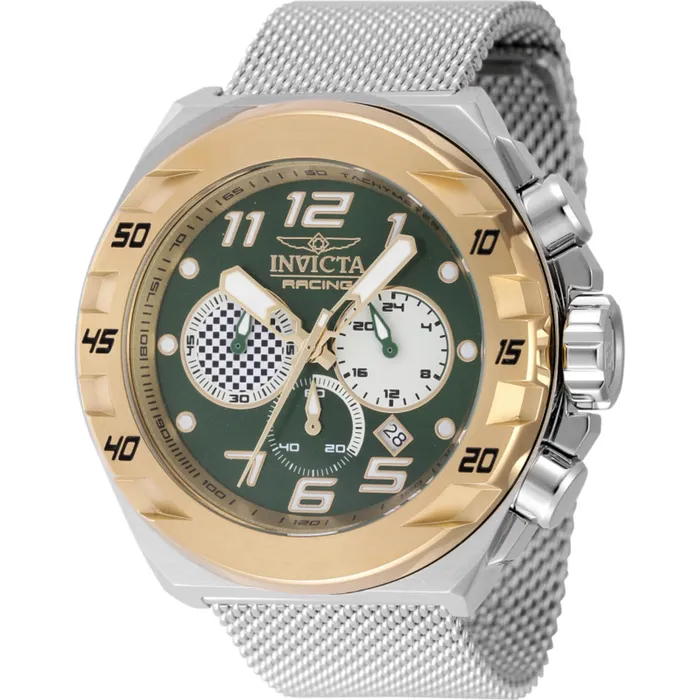 Invicta Invicta Mens Watch Invicta Racing White and Green Dial Silver Tone Bracelet 47205 Bracelets Invicta Invicta Mens Watch Invicta Racing White and Green Dial Silver Tone Bracelet 47205 Bracelets