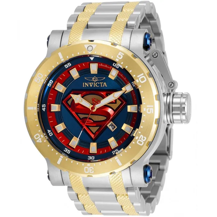Invicta Mens Quartz Watch DC Comics Superman Two Tone Steel Bracelet 32702 Invicta Bracelets Invicta Mens Quartz Watch DC Comics Superman Two Tone Steel Bracelet 32702 Invicta Bracelets