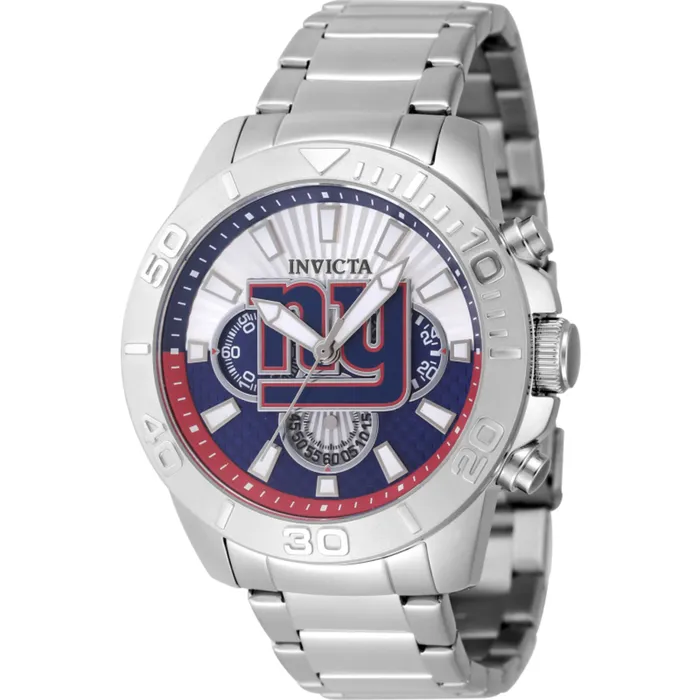Invicta Mens Watch NFL New York Giants Silver Blue and Red Dial Bracelet 47938 Invicta Bracelets Invicta Mens Watch NFL New York Giants Silver Blue and Red Dial Bracelet 47938 Invicta Bracelets