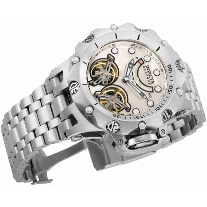 Invicta Mens Watch Reserve Venom Open Heart Dial Silver Tone Bracelet 33536 Invicta Bracelets