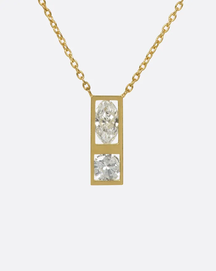 JANUKA Necklaces Rectangular Position Necklace