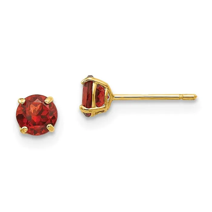 Jewelry Earrings Madi K Kids 14k Round Garnet 4mm Post Earrings