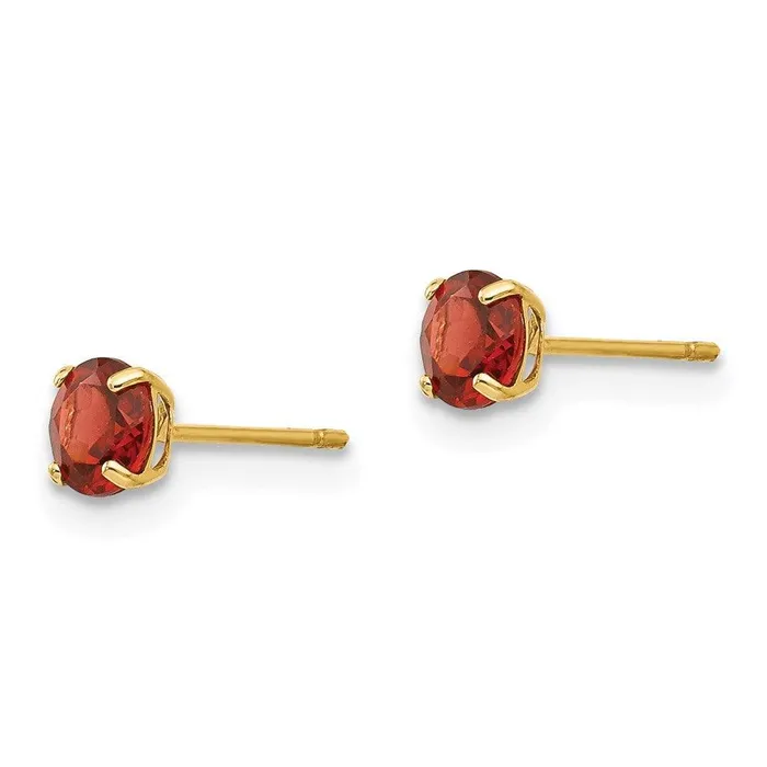 Jewelry Earrings Madi K Kids 14k Round Garnet 4mm Post Earrings Jewelry Earrings Madi K Kids 14k Round Garnet 4mm Post Earrings