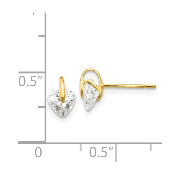 Jewelry Madi K Kids 14k CZ Heart Post Earrings Earrings Jewelry Madi K Kids 14k CZ Heart Post Earrings Earrings