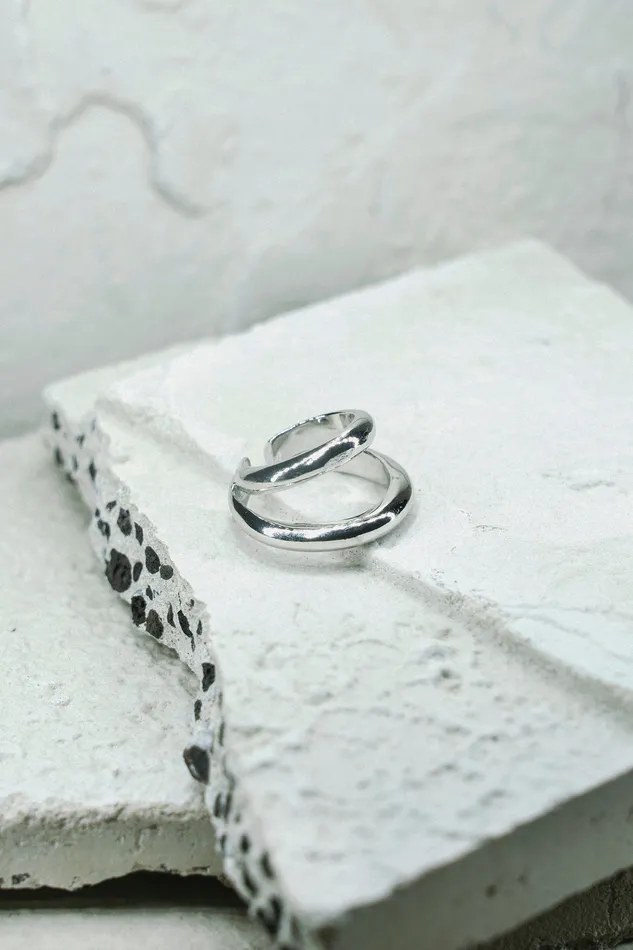 Kty Earrings Couple Ear Cuff Silver