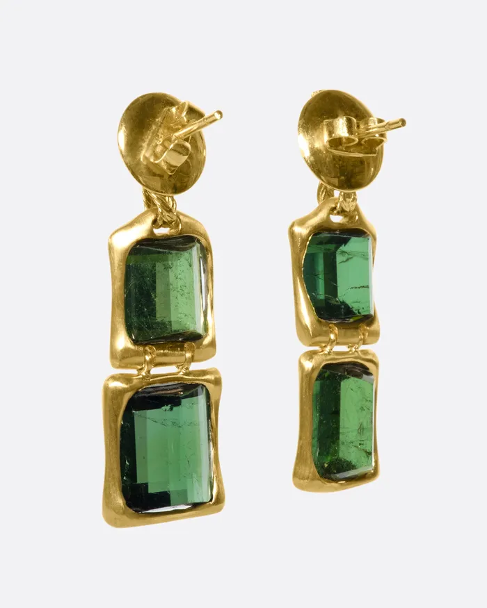KIKA ALVARENGA Earrings Duo Quadrado Trama Earrings