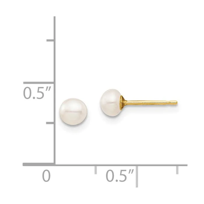 Madi K Kids 14k 45mm White Button Freshwater Cultured Pearl Stud Post Earrings Jewelry Earrings Madi K Kids 14k 45mm White Button Freshwater Cultured Pearl Stud Post Earrings Jewelry Earrings