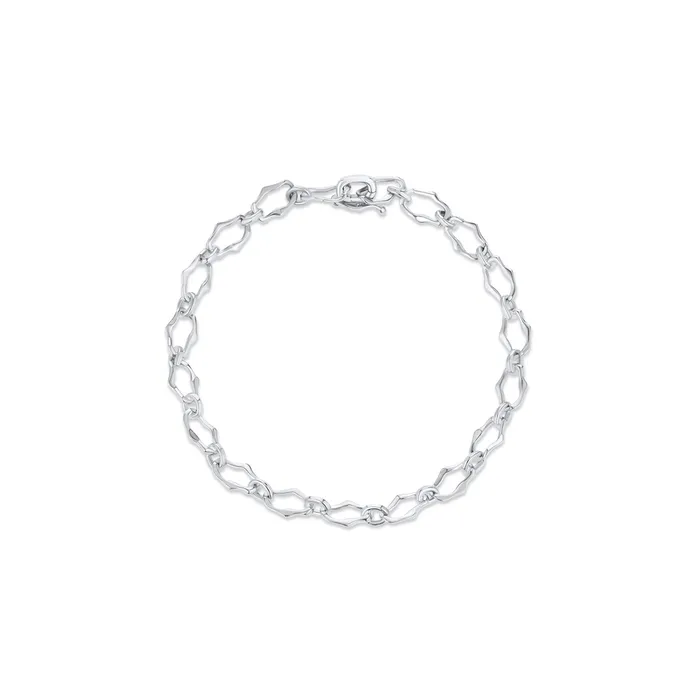 Marrow Fine Bracelets 8mm Sculpted Link Gold Bracelet