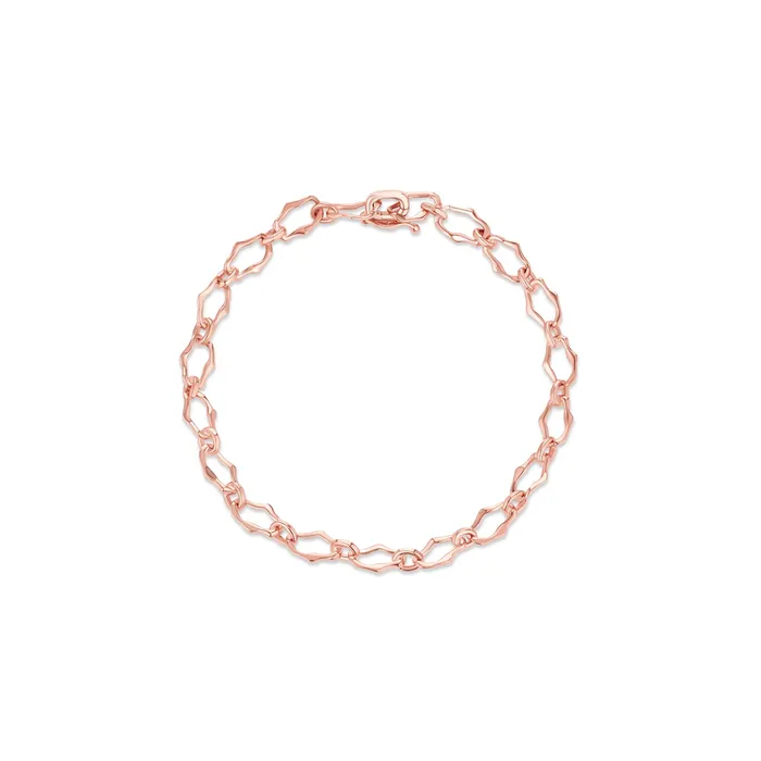 Marrow Fine Bracelets 8mm Sculpted Link Gold Bracelet