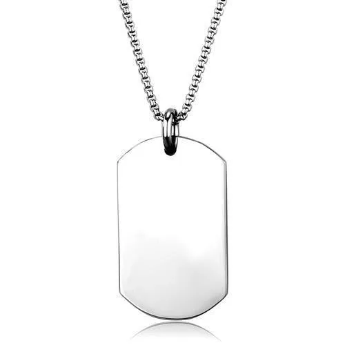Necklaces Alamode TK1995 High polished no plating Stainless Steel Necklace with No Stone