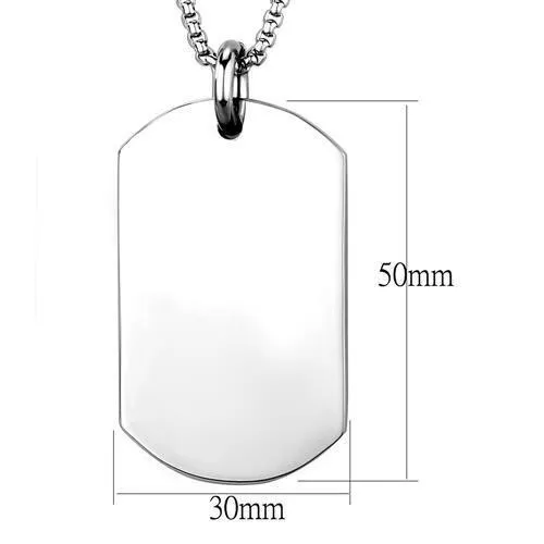 Necklaces Alamode TK1995 High polished no plating Stainless Steel Necklace with No Stone
