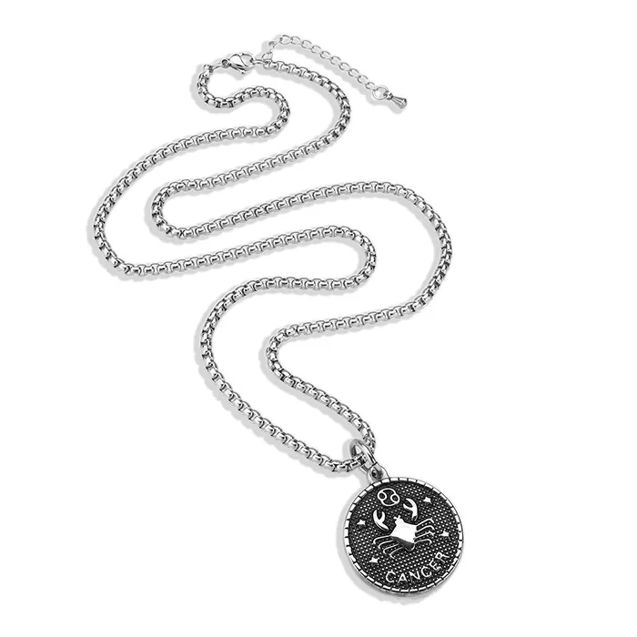 Necklaces Alamode TK3923 High polished no plating Stainless Steel Chain Pendant with NoStone in No Stone