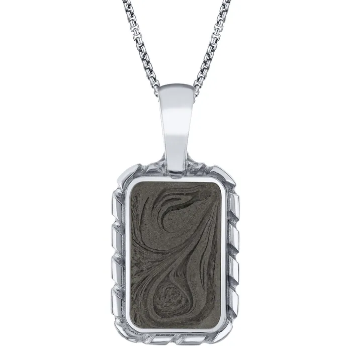 Necklaces closebymejewelry Large Cable Cremation Necklace in 14K White Gold
