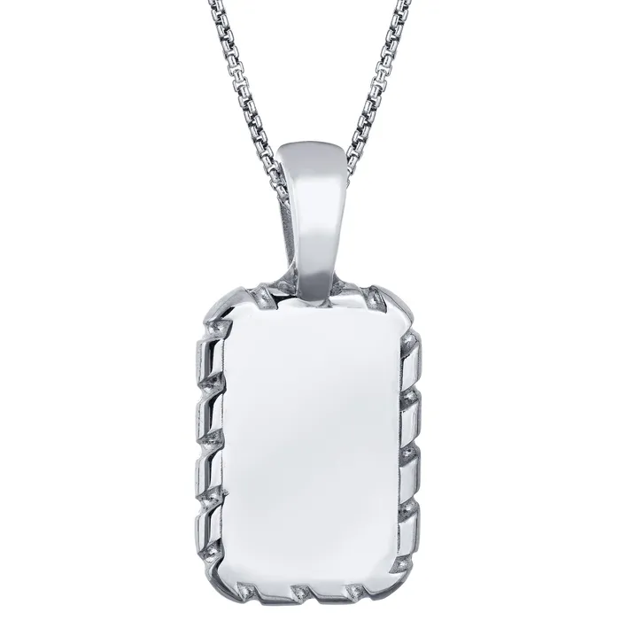 Necklaces closebymejewelry Large Cable Cremation Necklace in 14K White Gold