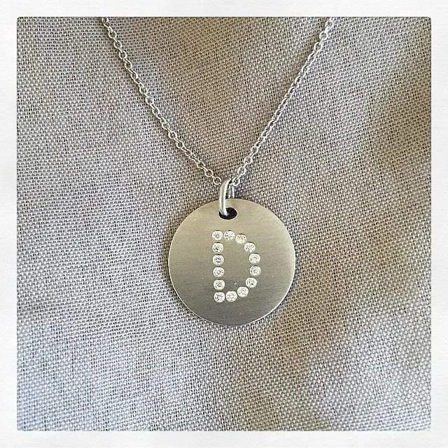 Necklaces deBebians Diamond Initial Pendant