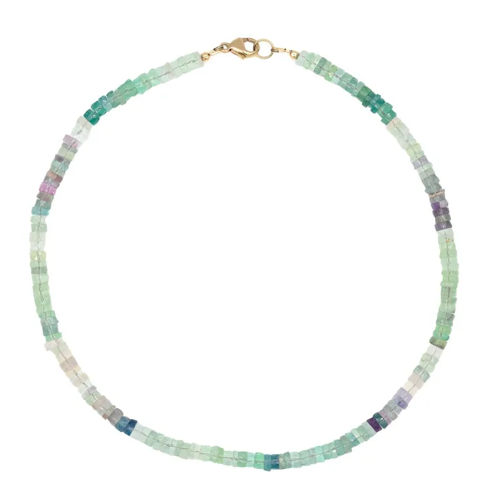 Necklaces Earthly Abundance Fluorite Heishi Necklace