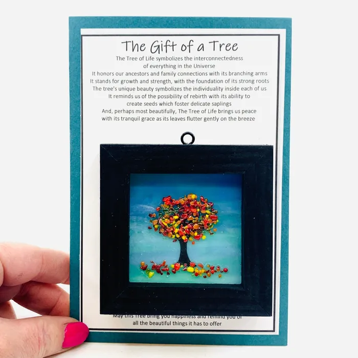 Necklaces Glimmer Glass Gifts Fused Glass Tree of Life Shadow Box 151