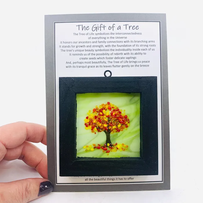 Necklaces Glimmer Glass Gifts Fused Glass Tree of Life Shadow Box 79