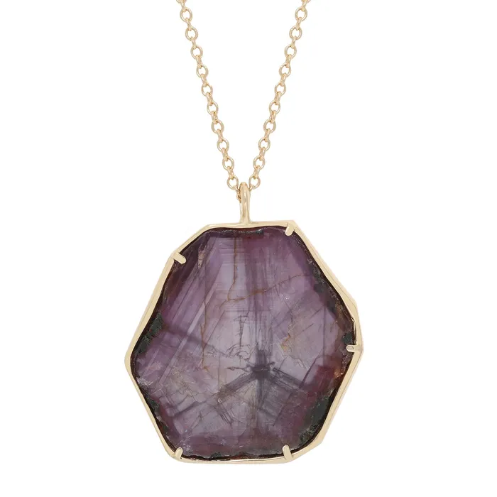 Necklaces Lauren Wolf Jewelry Ruby Slice Necklace