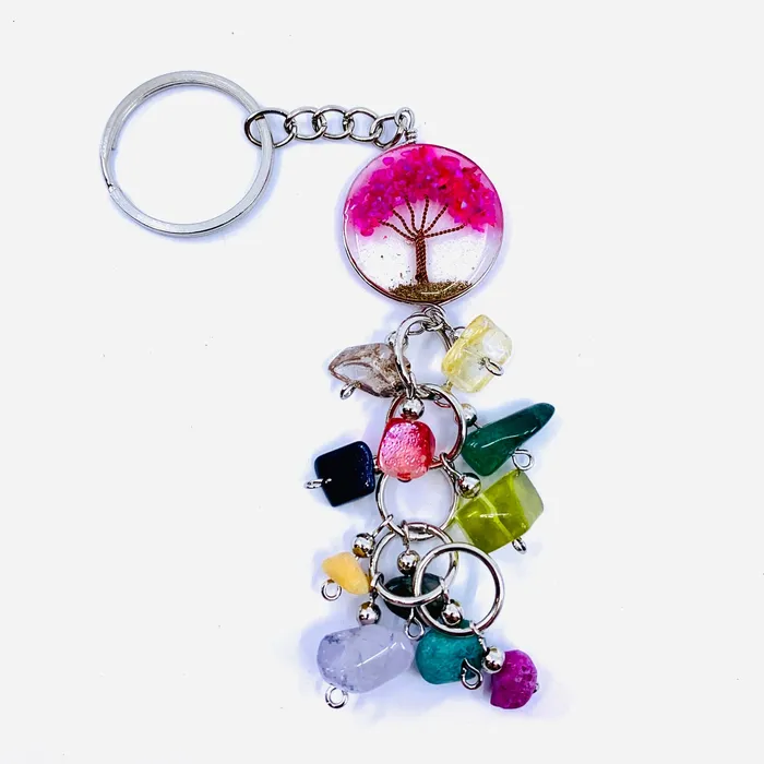 Necklaces Piichincha Tree of Life Key Chain 6 Pink
