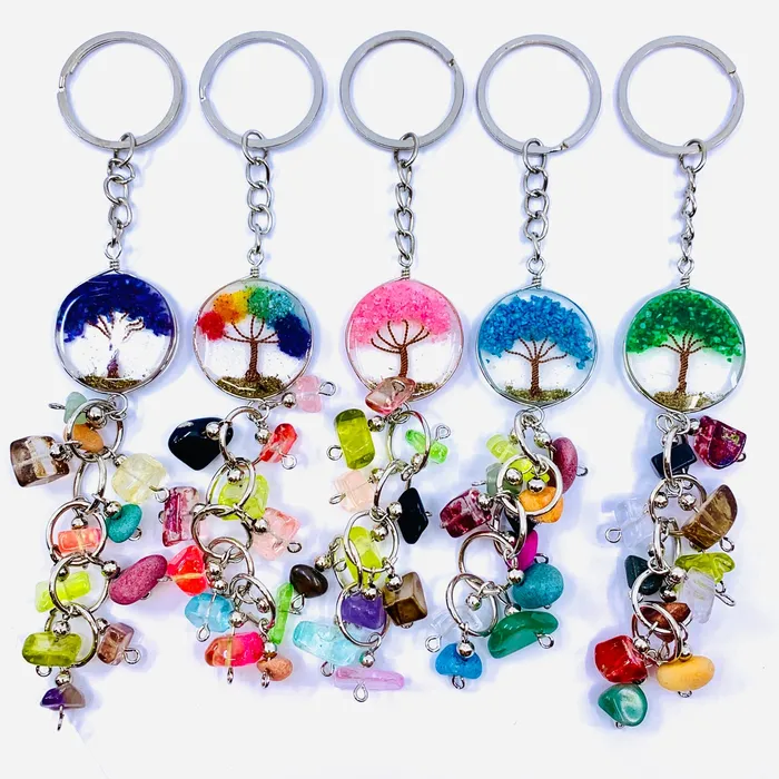 Necklaces Piichincha Tree of Life Key Chain 6 Pink
