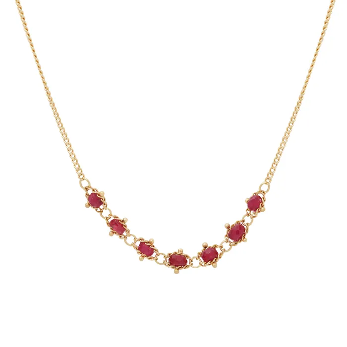 Necklaces Ruby Textile Necklace Amali