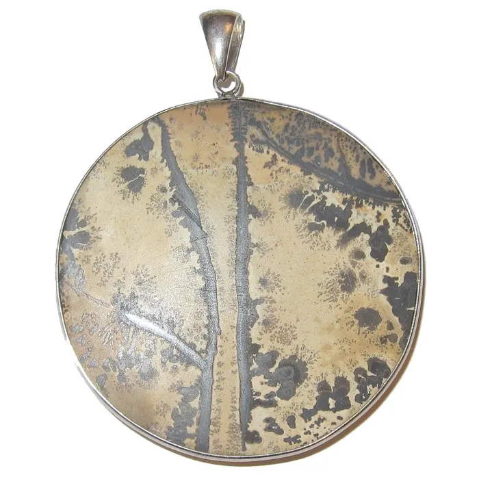 Necklaces Satin Crystals Jasper Pendant Dendritic Brown Grounding Crystal Landscape Tree Necklaces Satin Crystals Jasper Pendant Dendritic Brown Grounding Crystal Landscape Tree