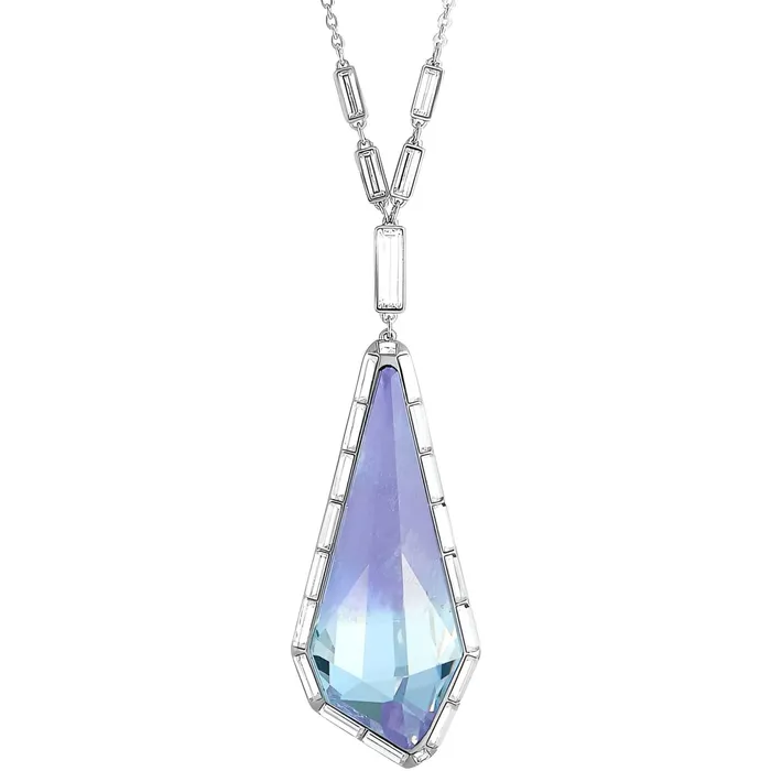 Necklaces Swarovski Swarovski Womens Necklace Purple and Clear Crystals Pendant 28 inch 5092181