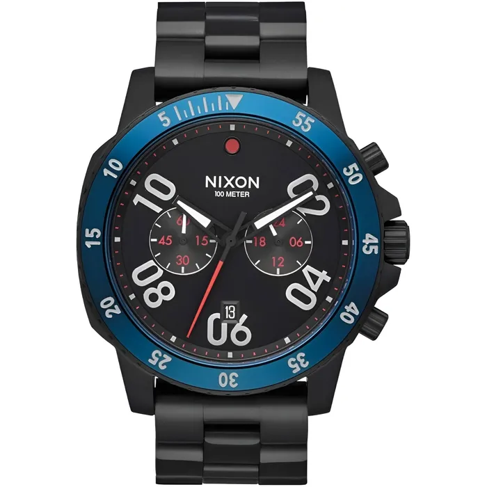 NIXON Bracelets Nixon Mens Watch Ranger Quartz Chronograph Black Dial Steel Bracelet A549602 NIXON Bracelets Nixon Mens Watch Ranger Quartz Chronograph Black Dial Steel Bracelet A549602