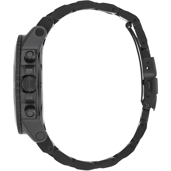 NIXON Bracelets Nixon Mens Watch Ranger Quartz Chronograph Black Dial Steel Bracelet A549602