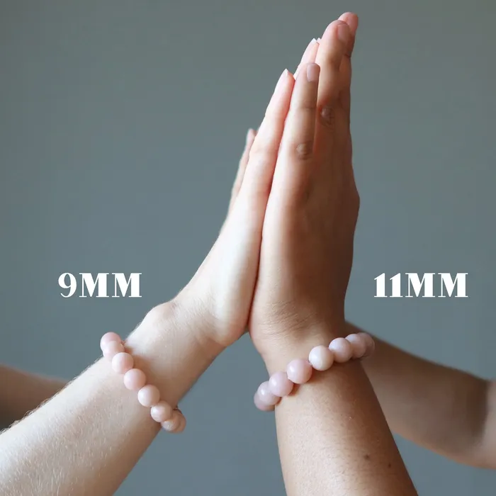 Opal Bracelet Pink Peruvian Maya Love Stone Satin Crystals Bracelets