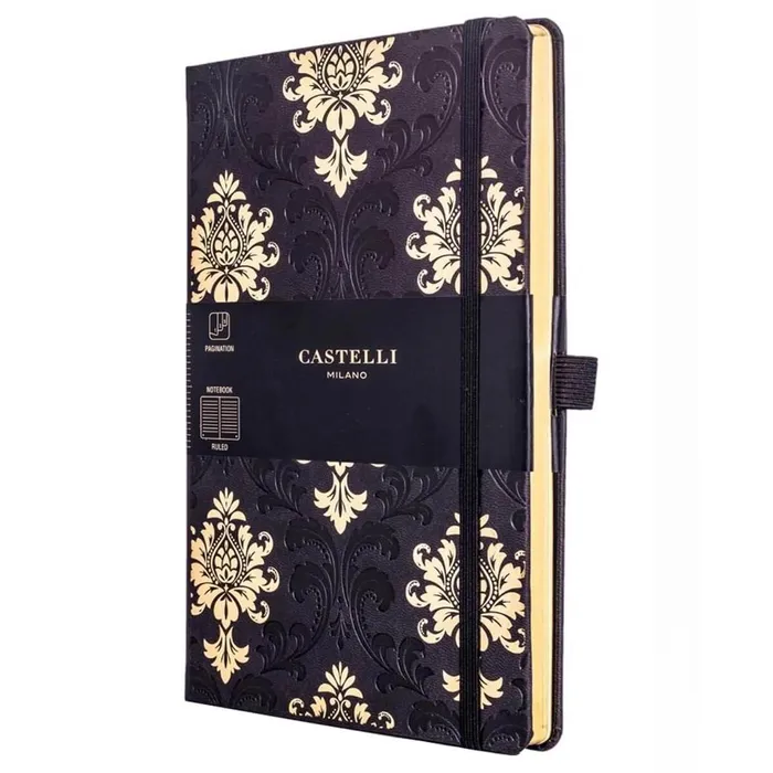 PreStyled Sets Castelli Notebook Copper and Gold Medium A5 Ruled Baroque Gold QC6NR464 Castelli PreStyled Sets Castelli Notebook Copper and Gold Medium A5 Ruled Baroque Gold QC6NR464 Castelli