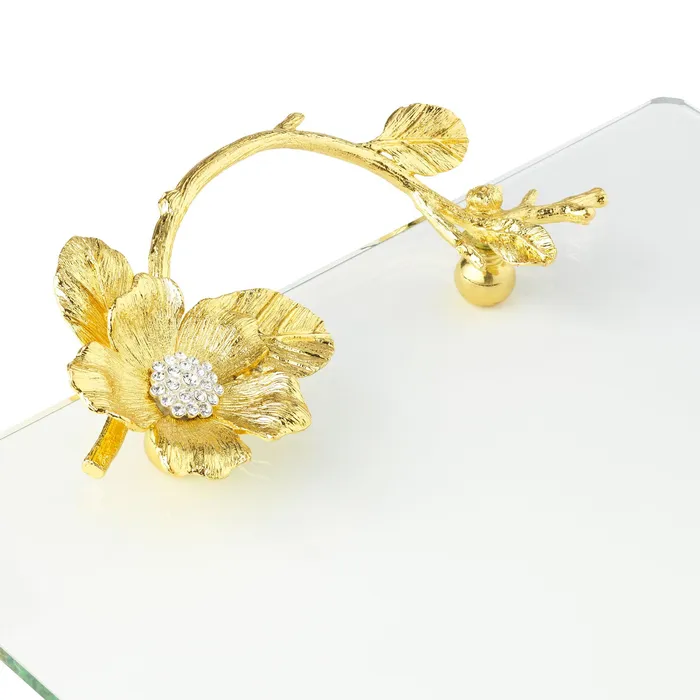 PreStyled Sets Olivia Riegel Gold Botanica Glass Tray Olivia Riegel