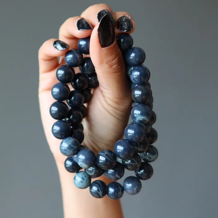 Satin Crystals Spiderweb Obsidian Bracelet Beaded Dreamweaver Bracelets