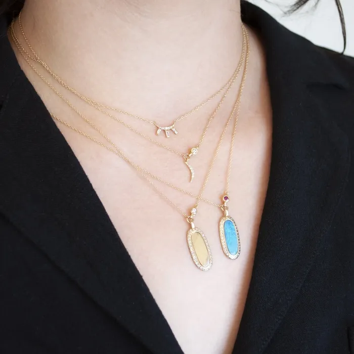 Scosha Necklaces Simone Gold Pendant Necklace