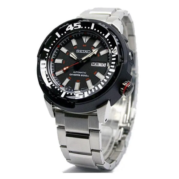 Seiko Bracelets Seiko SRP229 Mens 5 Sports Divers Black Dial Stainless Steel Bracelet Automatic Dive Watch Seiko Bracelets Seiko SRP229 Mens 5 Sports Divers Black Dial Stainless Steel Bracelet Automatic Dive Watch