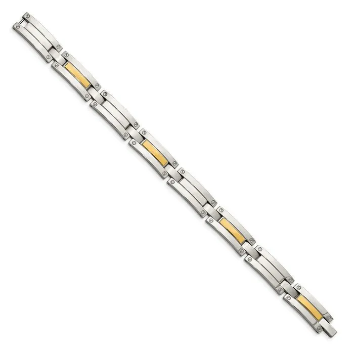 Stainless Steel 14K Polished 85in Bracelet Chisel Bracelets Stainless Steel 14K Polished 85in Bracelet Chisel Bracelets
