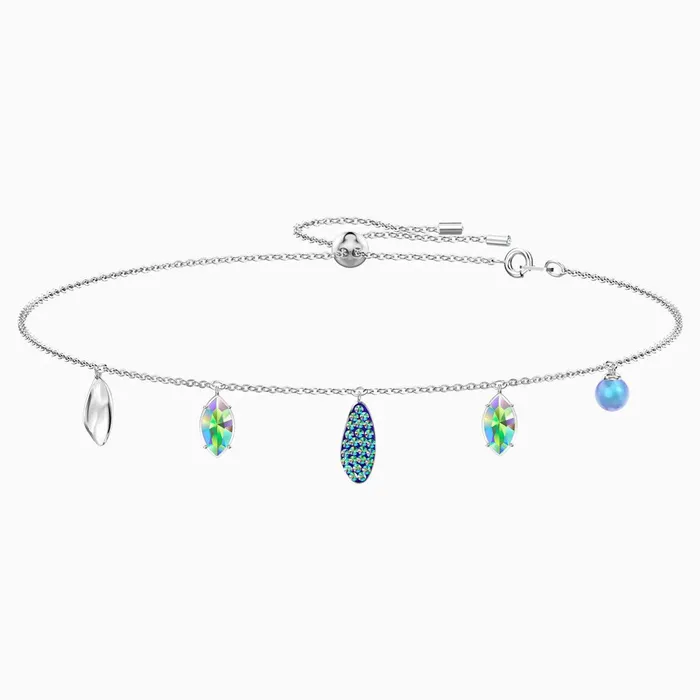 Swarovski Womens Choker Necklace Organic Multicolored Rhodium Plated 5470520 Swarovski Necklaces