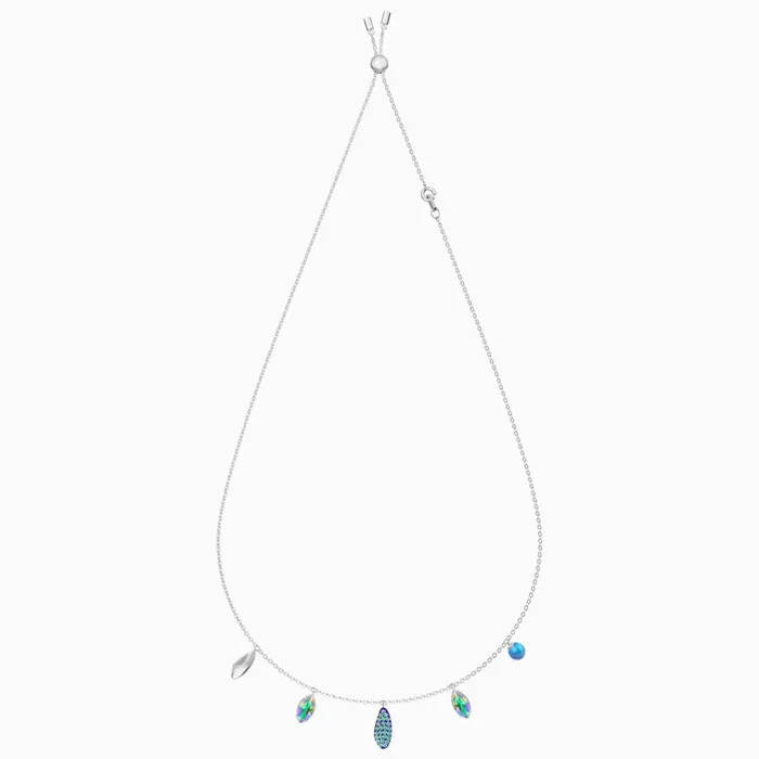 Swarovski Womens Choker Necklace Organic Multicolored Rhodium Plated 5470520 Swarovski Necklaces