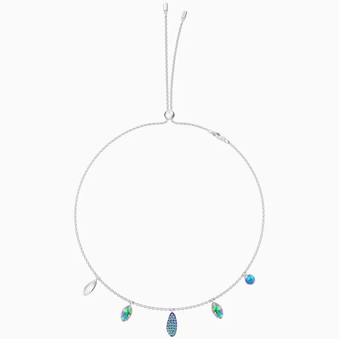 Swarovski Womens Choker Necklace Organic Multicolored Rhodium Plated 5470520 Swarovski Necklaces