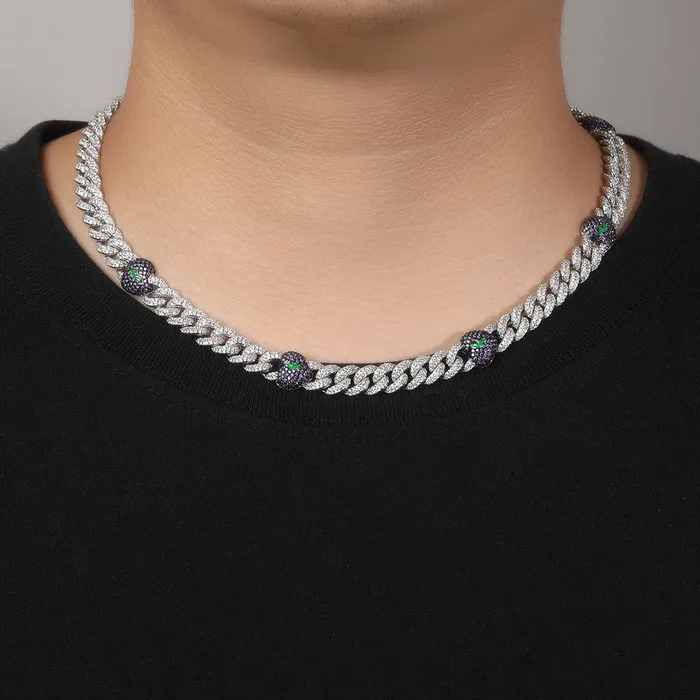 VVS Jewelry Broken Heart Cuban Chain Necklaces