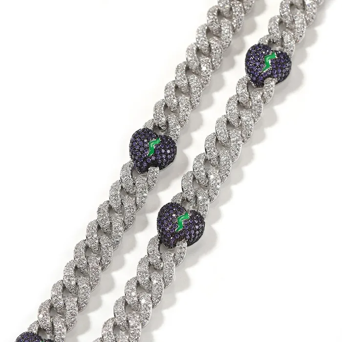VVS Jewelry Broken Heart Cuban Chain Necklaces