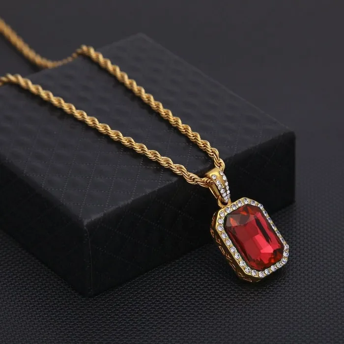 VVS Jewelry Earrings Rock on Ruby Necklace Watch Bracelet Ring Earrings Set