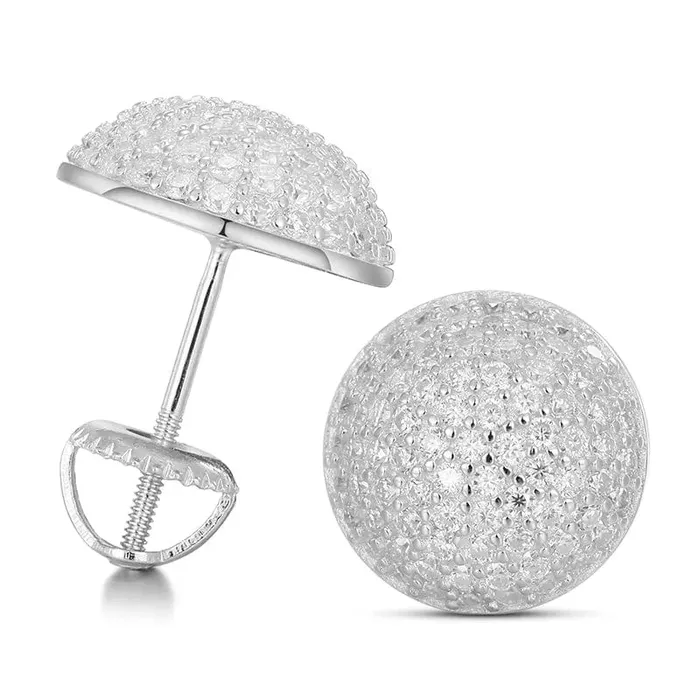 VVS Jewelry VVS Moissanite Button Round Stud Earrings Earrings