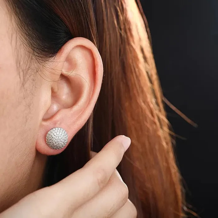 VVS Jewelry VVS Moissanite Button Round Stud Earrings Earrings