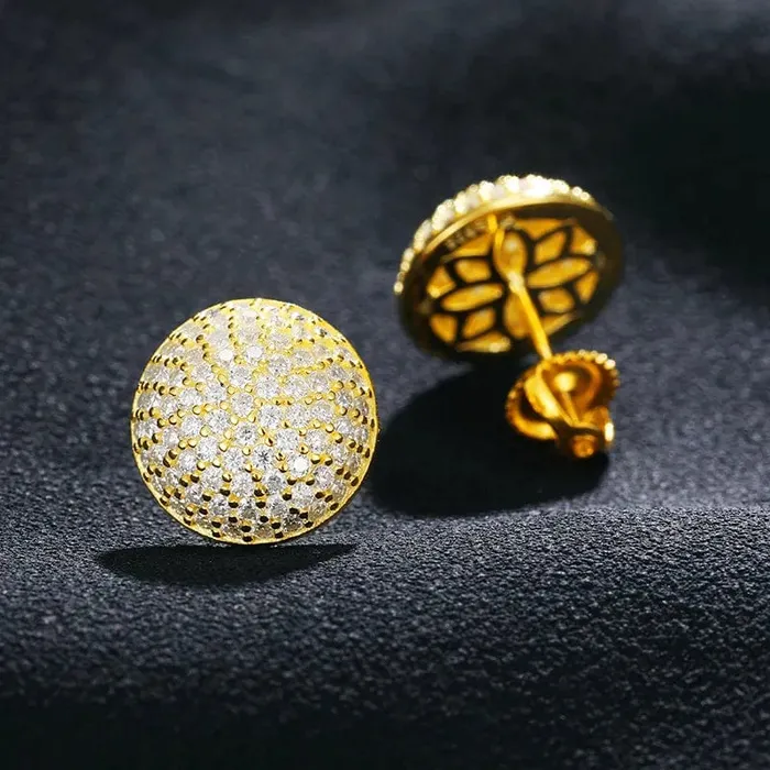 VVS Jewelry VVS Moissanite Button Round Stud Earrings Earrings
